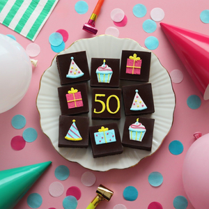 50th Birthday Milestone Brownies