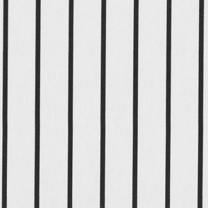 ANTE DECOR Burgess Printed Cotton Stripe Fabric White Black