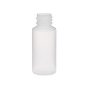 1 oz Natural LDPE Plastic Cylinder Bottle (Cap Not Included) - 343279