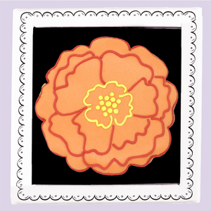 Marigold October Birth Flower Letterbox Biscuit