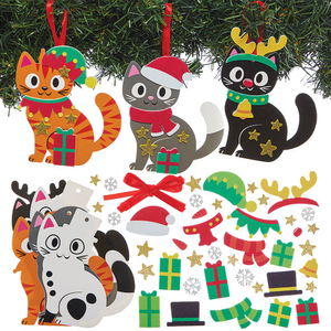 Kits de décoration chat de Noël à combiner