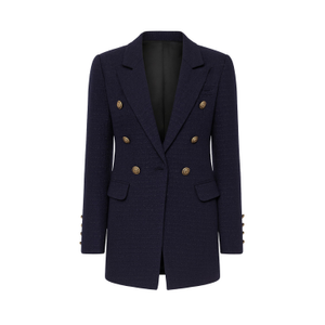 Princess Polina Textured Weave Blazer - Navy (XL)
