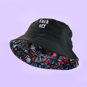Undakuva Reversible Bucket Hat - F*ck Off