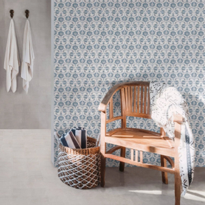 Kelmscott Standen Blue Patterned Tile