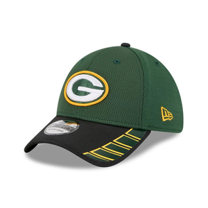 Green Bay Packers NFL Visor Hit Dark Green 39THIRTY Stretch Fit Cap