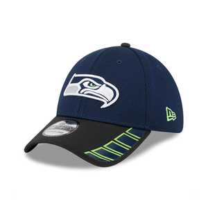 Seattle Seahawks NFL Visor Hit Dark Blue 39THIRTY Stretch Fit Cap