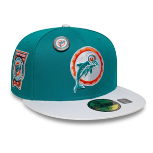 Miami Dolphins NFL International Games 2025 Turquoise 59FIFTY Fitted Cap