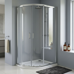 Ellenhall 8mm Glass Offset Quadrant Shower Enclosure, 1900mm Height - Choice of Colour