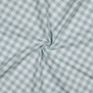 Tissu flanelle grands carreaux - Sauge et écru