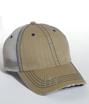 Mega Cap MC6990 Herringbone Trucker Cap