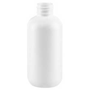 5 oz White HDPE Boston Round Bottle - CC112