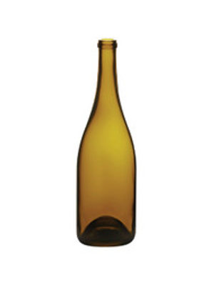 Jazmin 750 ml Glass Burgundy Wine Bottles, Cork Finish, Dead Leaf Green - 315242-K