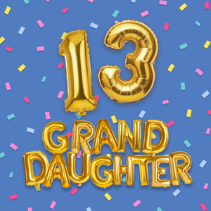 Moonpig Granddaughter Gold Balloons 13Th Birthday Card