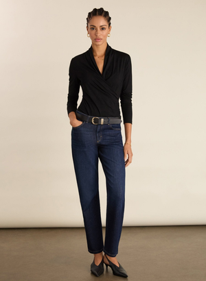 Zenna Organic Cotton Stretch Straight Leg Jeans - UK 14 | EU 40 | US 10 / Dark Indigo