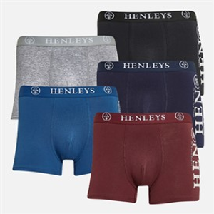 Henleys Mens Kelmack Five Pack Boxers Multi