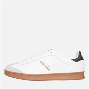Ellesse Mens Sarvini Cupsole Trainers White/Dark Brown