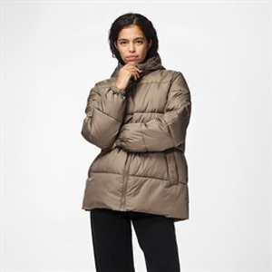 Pieces Womens Maddie Puffer Jacket Morel