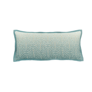 Addison Cushion 70cm x 30cm, Gold & Teal