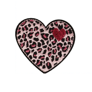 Écusson thermocollant cœur - Panthère rose