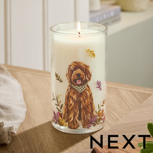 NEXT Springtime Floral Dog Pillar Candle