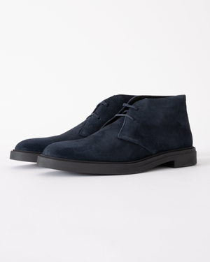 BOSS Orange Calev Mens Suede Desert Boots - Dark Blue 401