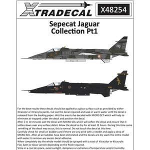 Xtradecal X48254 BAC/SEPECAT Jaguar GR.1/GR.1A 1:48 Decal Collection Pt.1