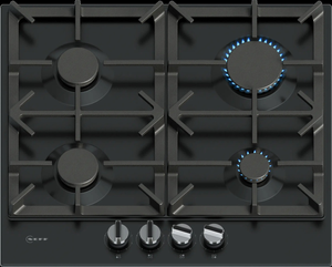 Neff T26CIP8S0, 60cm, Gas Hob, Black