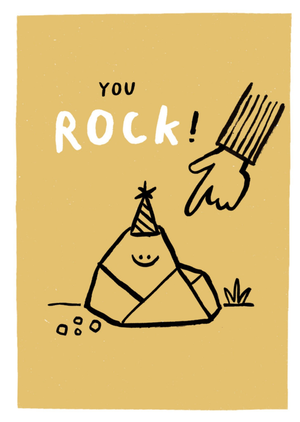 You Rock Illustrated Birthday Card