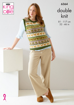 Sweater and Tank Top in King Cole Merino Blend DK (6364)
