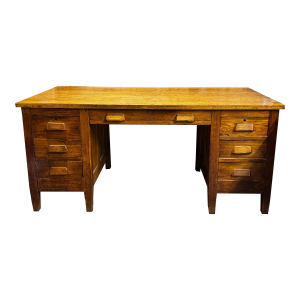 1920s Solid Oak Banker/ Teacher’s Desk