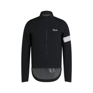Mens Core Rain Jacket in Black White Large