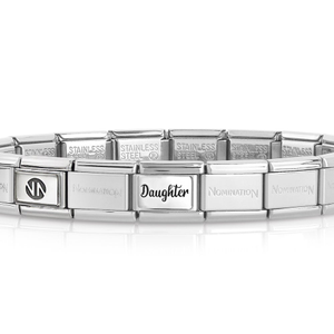 Classic Silver Daughter Charm Bracelet