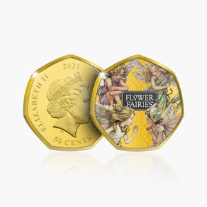 Flower Fairies Gold Coin in Coin Holder
