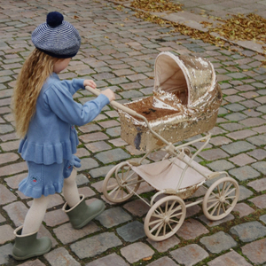 Konges Slojd - Sparkly Doll Pram - Cherry