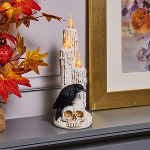 Light Up Halloween Candles with Skull