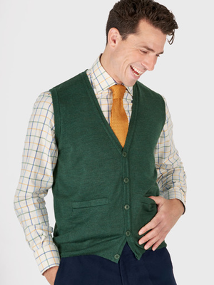 Pine Merino Waistcoat