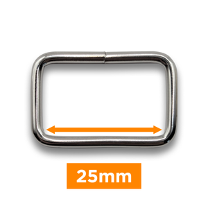 Boucle rectangulaire - Argent 25 mm