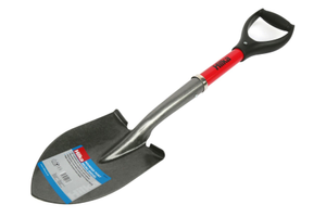 Hilka Rounded Point Micro Shovel - 27" (Inch) - D Handle / Fibreglass Shaft