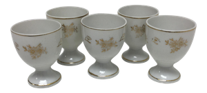 Vintage Japanese Regency Porcelain Egg Cups - 5 PCS Set