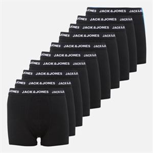 JACK & JONES Boys Ten Pack Boxer Trunks Black