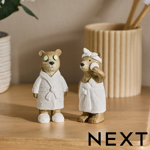 NEXT Bertie Bear Set of 2 Ornaments