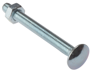 Coach Bolts M8 x 60mm Zinc Plated with Nuts Pack of 100