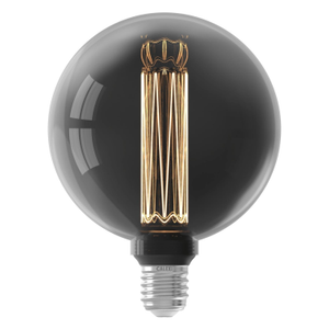 Calex Crown G125 LED Lampe - E27 - 3.5W - 40 Lumen - 2000K - Titan - Dimmbar