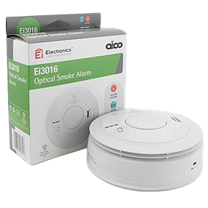 Aico EI3016 3000 Series White Optical Smoke Alarm With SmartLINK Functionality, 10 Year Rechargeable Lithium Battery, Easi Fit Base & Wireless Functionality 240V