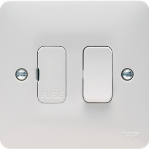 Hager WMSSU83 Sollysta White Moulded DP Switched Fused Connection Unit 13A
