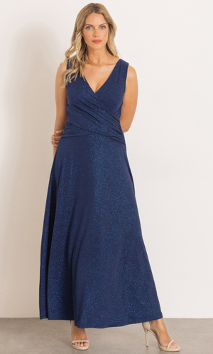 Shimmer Sleeveless Maxi Dress - Midnight