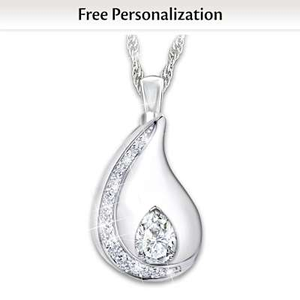 2-Carat Always Near Teardrop Urn Personalized Necklace