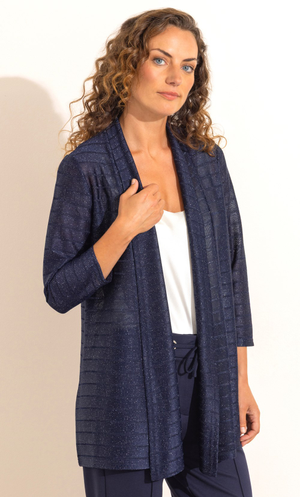 Anna Rose Open Front Shimmer Cover Up - Midnight