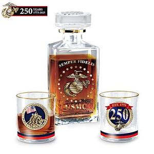 USMC 250th Decanter Set