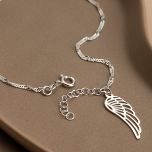 Signature Silver Angel Wing Anklet